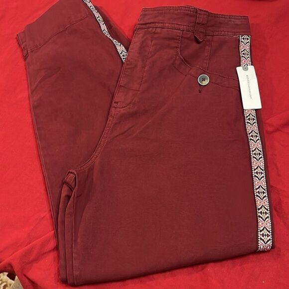 Anthropologie I Tapered Side Stripe Pants - Picture 6 of 11